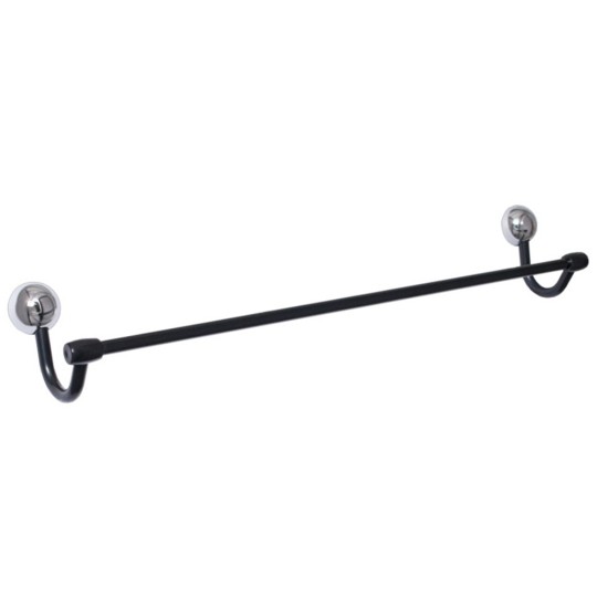 PORTA-TOALHA BANHO | MONACO | CROMADO-PRETO | DUDA